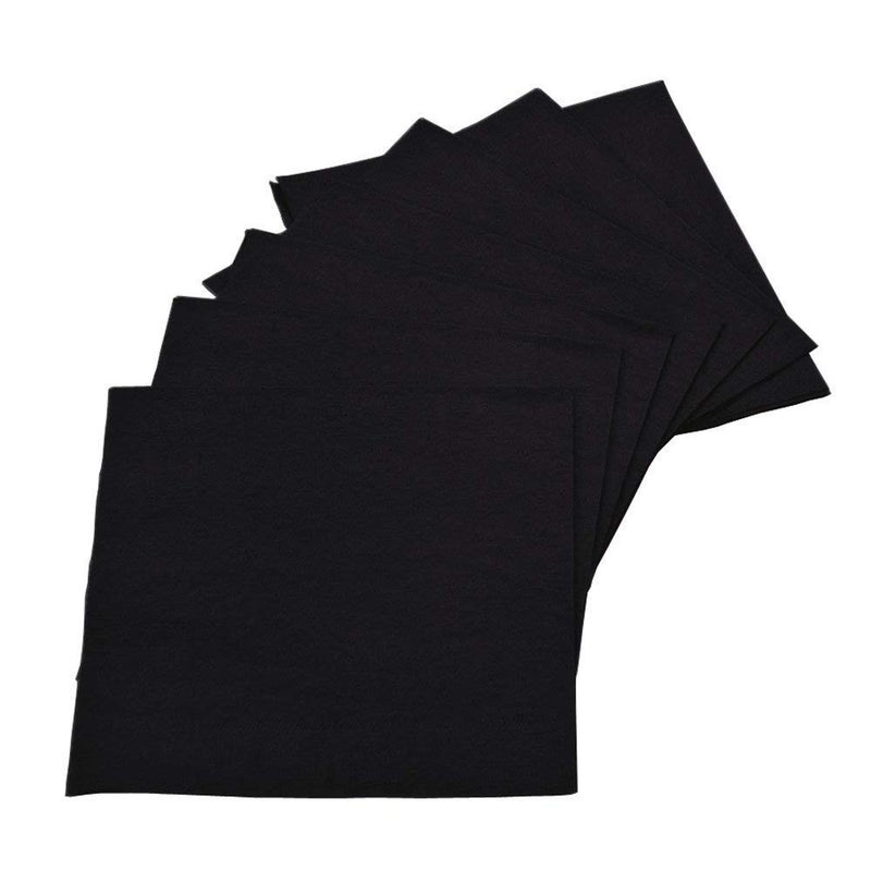 Perfectware 2Ply Black Paper Cocktail Beverage Napkins 1000ct - Image 1